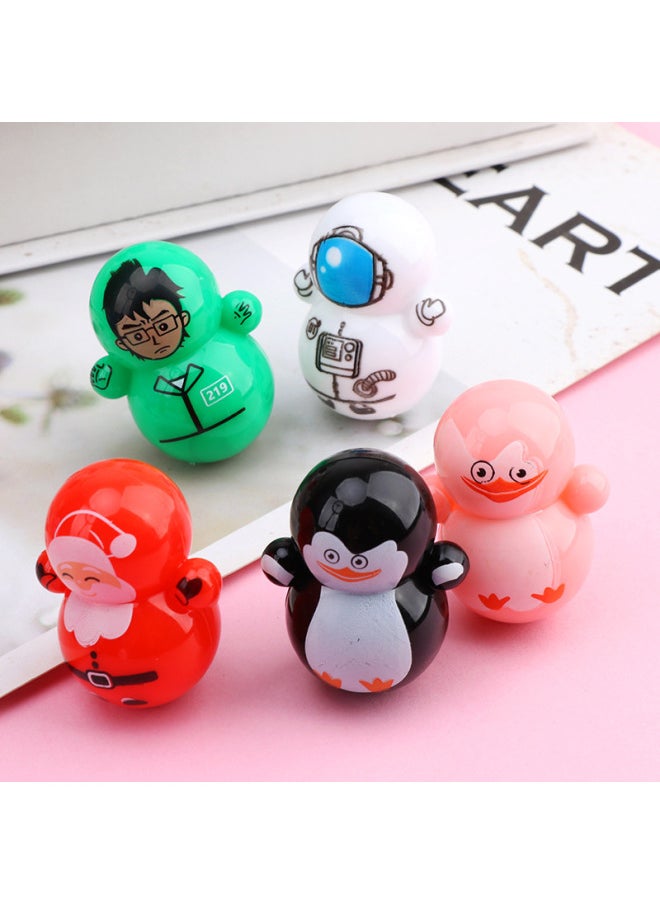 TikTok With Creative Cartoon Santa Claus Ding Dang Cat Tumbler Mini Toy Kindergarten Activity Gift-Color:Ultraman  - Image 4