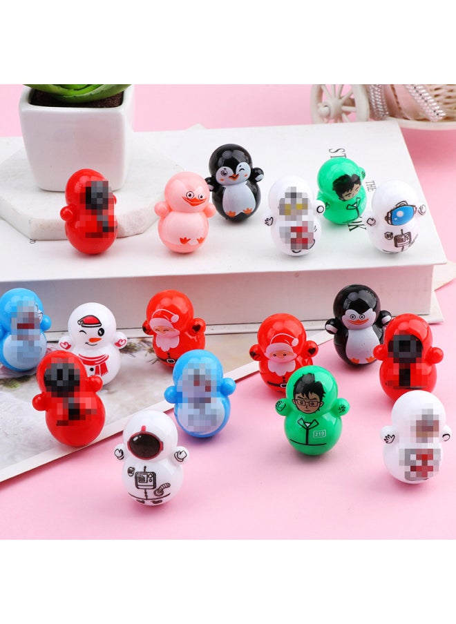 TikTok With Creative Cartoon Santa Claus Ding Dang Cat Tumbler Mini Toy Kindergarten Activity Gift-Color:Ultraman  - Image 2