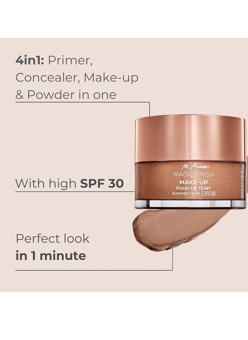 M.Asam - Magic Finish Summer Teint Make Up Mousse 1 01 Fl Oz 4in1 Primer Foundation Concealer and Powder With Buildable Coverage Hides Redness And Dark Spots Vegan For Medium To Deep Skin Tones - Image 1