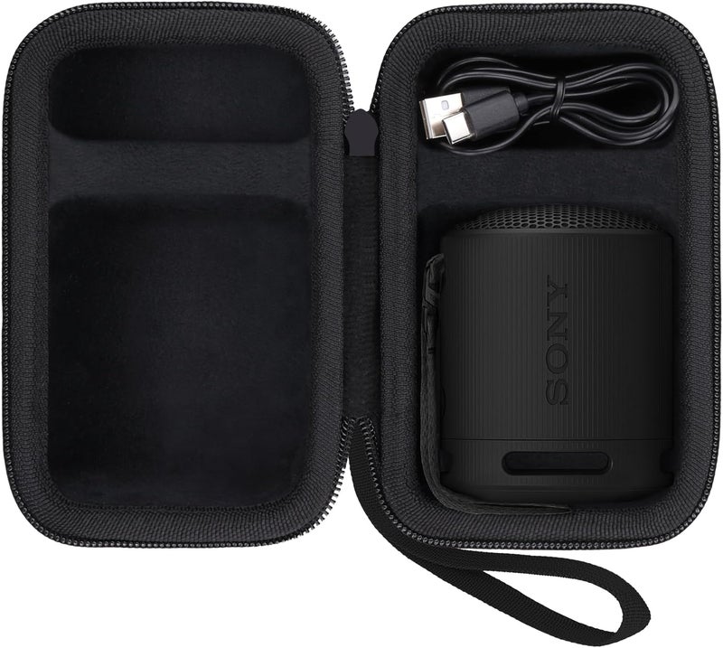 co2crea Hard Travel Case for Sony SRS-XB12 Extra Bass Portable Bluetooth Speaker - Black - Image 1