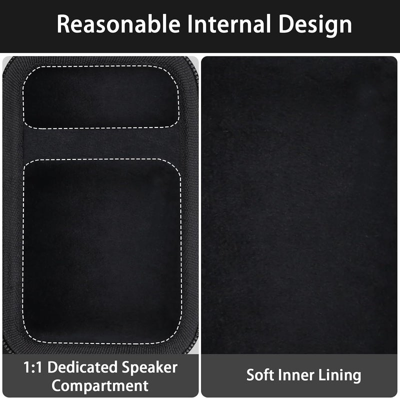 co2crea Hard Travel Case for Sony SRS-XB12 Extra Bass Portable Bluetooth Speaker - Black - Image 4