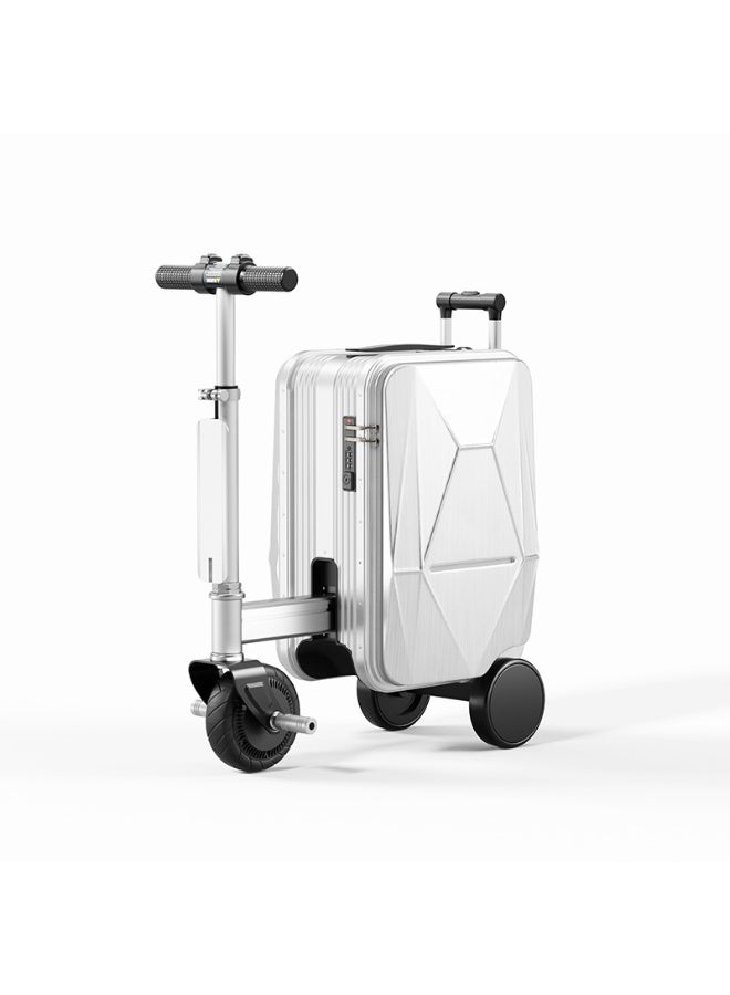 S20 Smart Carry-On Cabin Luggage 30L – Removable Battery, Fast Charging, Silver