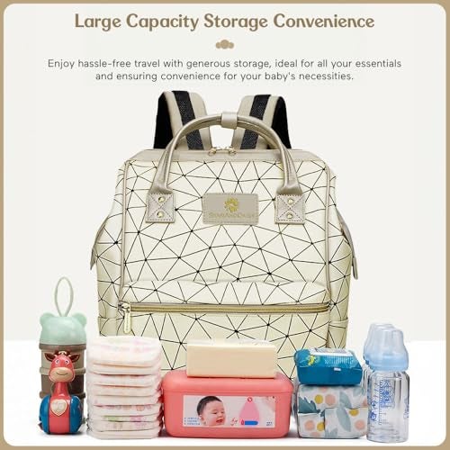 StarAndDaisy Diaper Bag/Backpacks for Mother- Maternity Bags for Baby with Multi Compartments & 2 Insulated Bottle Pocket, Stylish, Waterproof & Travel Friendly, Lightweight - Grey - Image 3