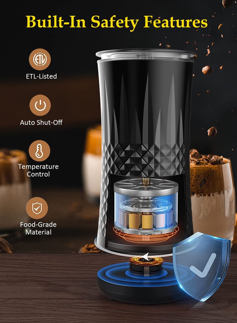 Joshberg 4-in-1 Hot & Cold Electric Milk Frother, Automatic Warm and Cold Foam Maker for Coffee, Latte, Hot Chocolate, Cappuccinos, Macchiato,Temperature Control Auto Shut-Off - Image 4