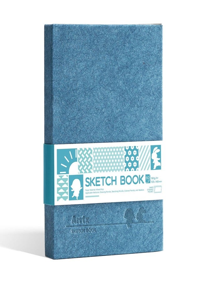 Arrtx Premium A6 Sketchbook 5.8"x4.1" - 60 Sheets/120 Pages, 180gsm Acid-Free Paper Blank Sketch Book, Hardcover Portable Artist Sketch Journal for Drawing, Illustration & Travel - Image 1