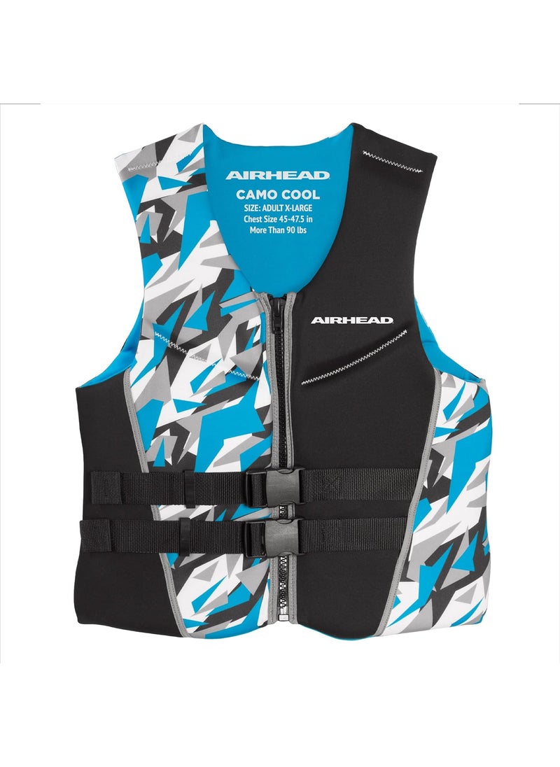Airhead AIRHEAD Mens Camo Cool Neolite KwikDry Life Jacket Coast Guard Approved  - Image 1