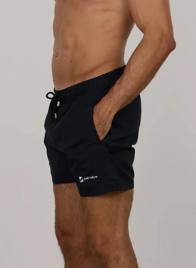 جاست نيتشر شورت سباحة أسود صلب سريع الجفاف وراحة مثالية