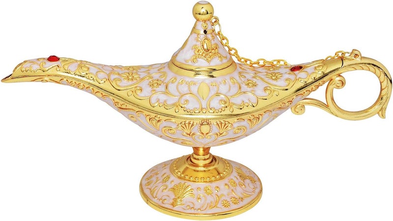 SUNMALL Vintage Legend Aladdin Lamp Magic Genie Wishing Light,Collectable Rare Classic Arabian Costume Props Lamp Tabletop Decor Crafts for Home/Wedding Decoration&Gift for Party/Halloween/Birthday - Image 1