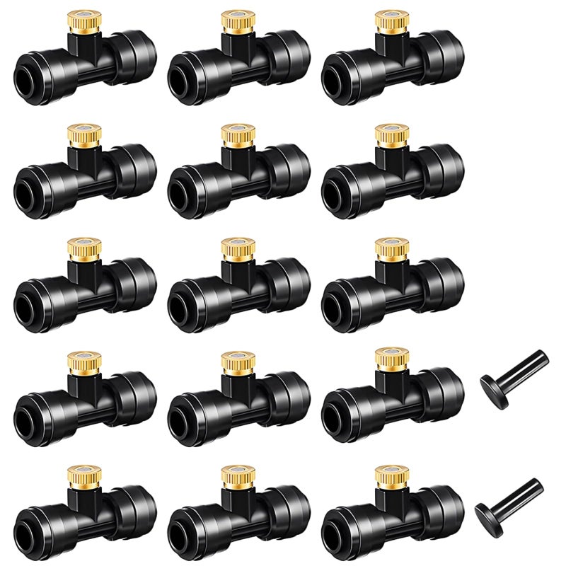 Brass Misting Nozzles Kit 32 Pcs Outdoor Spray Cooling System For Patio Garden Greenhouse - Image 2