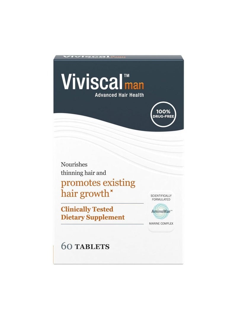 Viviscal Viviscal Men's Hair Growth Supplement - 60 Tablets for Thinning Hair & Hair Loss Reduction - Image 4