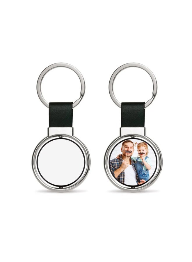 كالون سلسلة مفاتيح معدنية (20 قطعة) - أضف صورتك أو تصميمك، بأشكال دائرية ومستطيلة، مثالية للهدايا والعروض الترويجية - Image 1