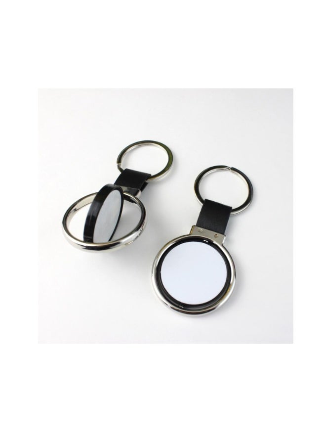 كالون سلسلة مفاتيح معدنية (20 قطعة) - أضف صورتك أو تصميمك، بأشكال دائرية ومستطيلة، مثالية للهدايا والعروض الترويجية - Image 2