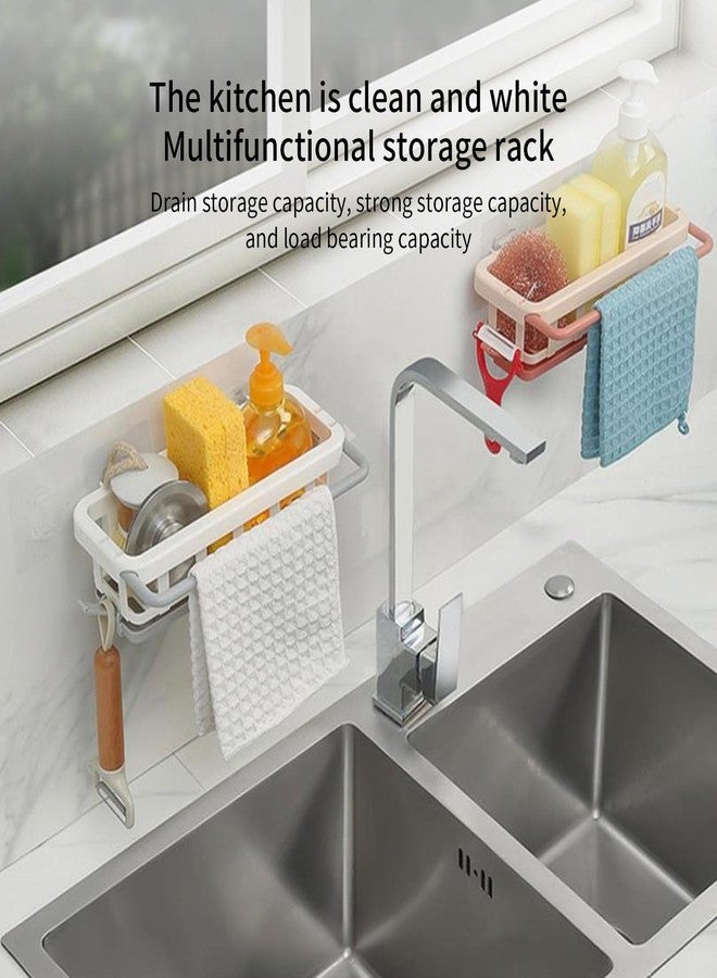 Mishrit Kitchen/Bathroom Sink Tray Drying Basket | Storage Organizer for Sink | Removable Drainage Tray | Innovative Design (Multi-Color, Pack of 1). - Image 3