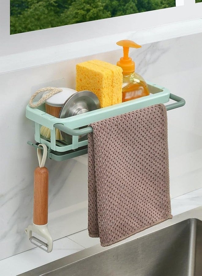 Mishrit Kitchen/Bathroom Sink Tray Drying Basket | Storage Organizer for Sink | Removable Drainage Tray | Innovative Design (Multi-Color, Pack of 1). - Image 2