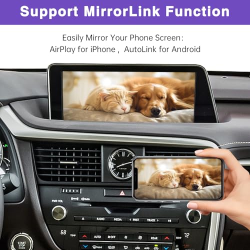 NINETOM Wireless CarPlay Retrofit Kit Decoder Compatible with Lexus RX/NX/ES/UX/LS/LX/RC/LC/GS/is (2014–2019), for Premium Factory System, Supports Android Auto, Mirror Link, Reverse Camera - Image 5
