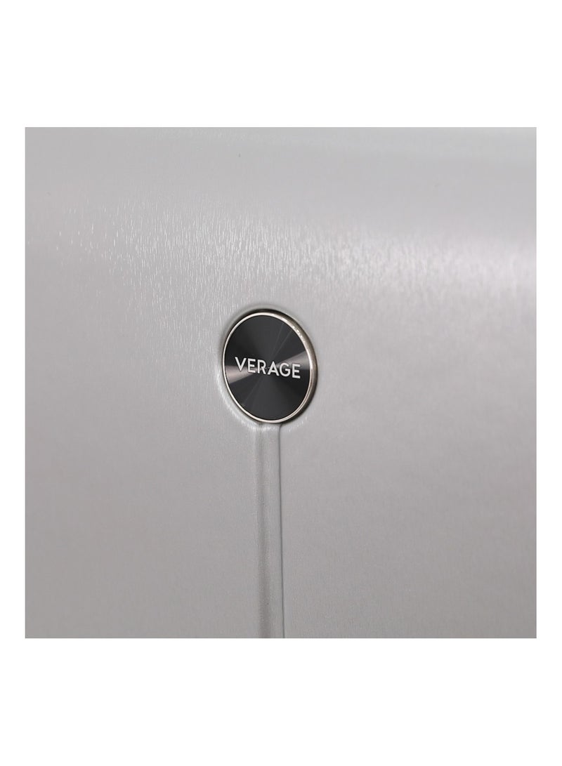 Verage  حقيبة سفر صلبة بعجلات، مجموعة من 3 قطع مع عجلة دوارة مزدوجة، فضية (S-20 بوصة، M-24 بوصة، L-28 بوصة) - Image 4