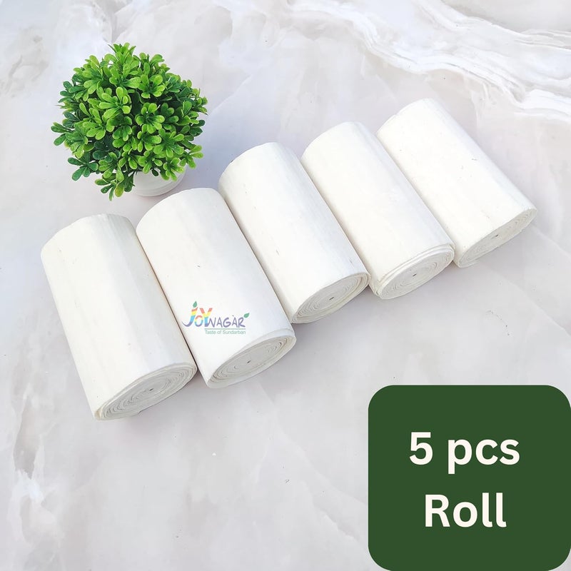 JOYNAGAR Sola Wood Paper Roll Sheet for Artificial Flower Making Paper For Crafts 12 cm x 300 cm | 5 Pcs | DIY Craft Paper for Home Decor, Student School Project - Image 4