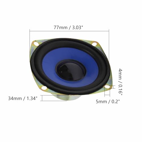 Fielect 5W 4 Ohm DIY Magnetic Speaker Audio Speakers 77mm Diameter Round Shape Replacement Loudspeaker 1Pcs - Image 2
