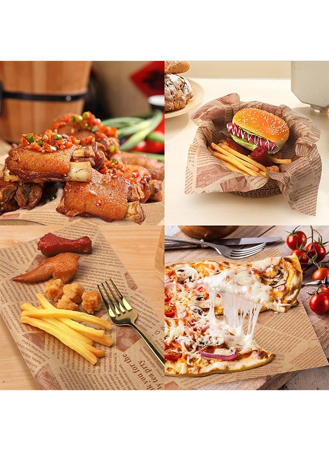 HS - 50 Pieces Sandwich Wrapper Waxed Baking Paper Disposable Greaseproof Greaseproof Paper Square Food Wrap Waxed Paper Food Tray Liner For Burger Cake Bread - Image 1