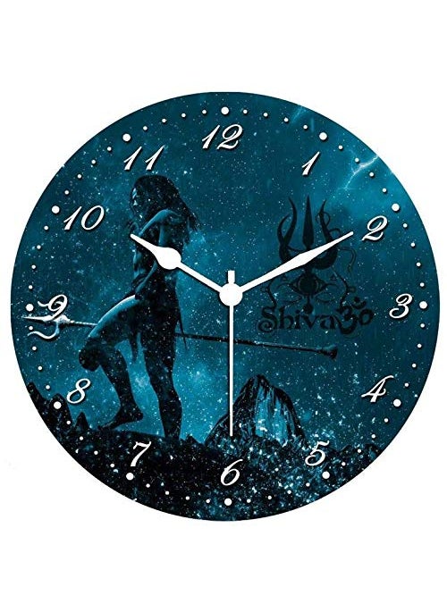 KARTIK KARTIK™ Wood Digital Print Designer Wall Clock for Home and Office (Multicolour, 11X11 Inches)  - Image 1