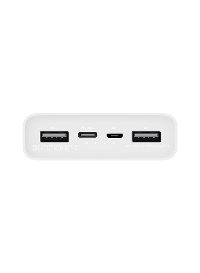 Xiaomi 20000 mAh Power Bank 18W 2 Way With Charging Statues White-20 - Image 5