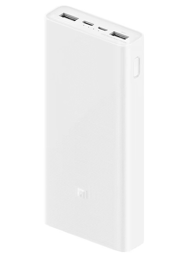 Xiaomi 20000 mAh Power Bank 18W 2 Way With Charging Statues White-20 - Image 1