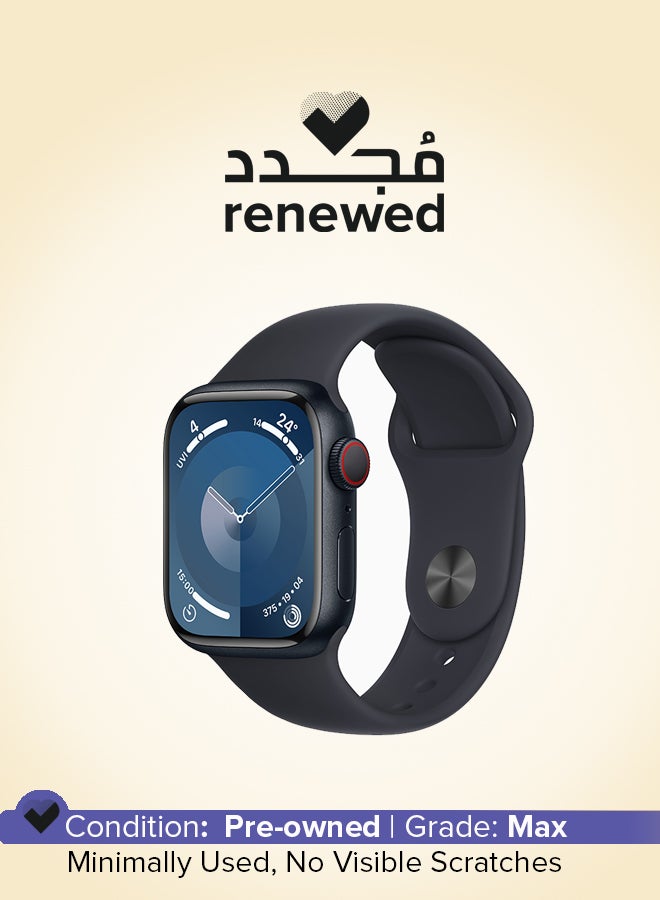 Apple Renewed - Watch Series 9 GPS + Cellular 45mm Aluminium Case With Sport Band Midnight - Image 1