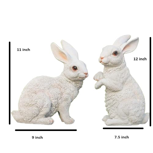 The Decorshed(Pack Of 2 Sitting And Standing Action Rabbit For Garden Decoration Animal Figure For Garden Home&Garden Decoration Outdoor Decor - Image 3