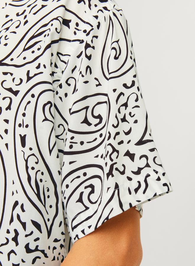 JACK & JONES Paisley Print Resort Collar Shirt  - Image 3
