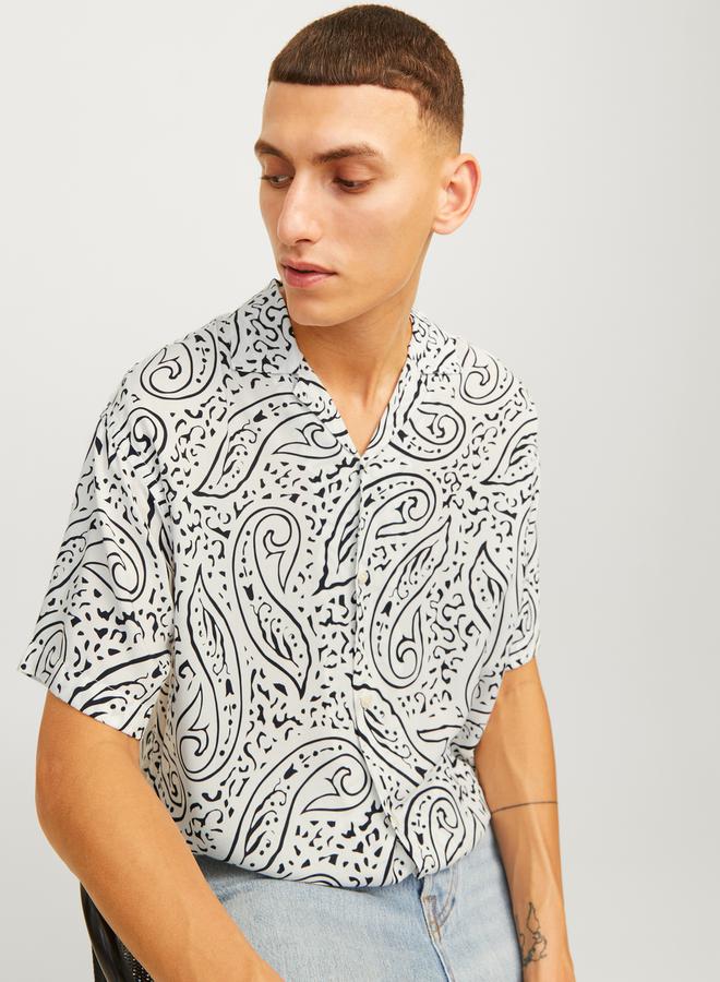 JACK & JONES Paisley Print Resort Collar Shirt  - Image 1