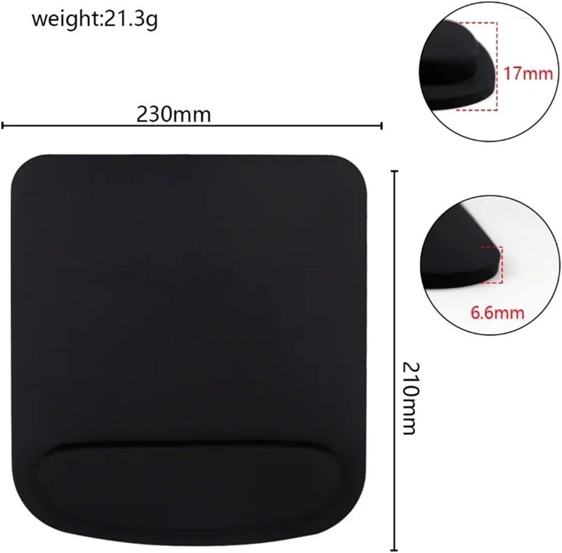 12pcs Computer Mouse Pad Ergonomic Mousepad Wrist Solid Color Comfortable Mats for Office Accessories(Red) - Image 3