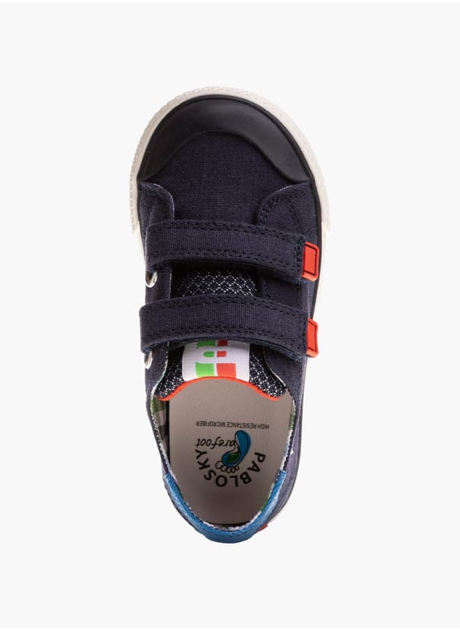 Pablosky - Boys Colourblock Sneakers with Hook and Loop Closure - Image 1