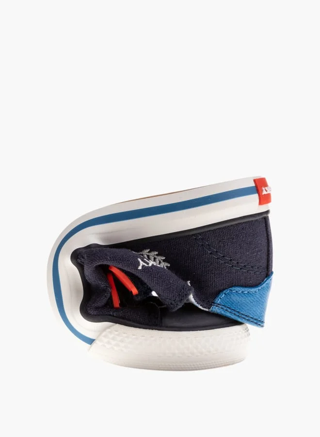 Pablosky Boys Colourblock Sneakers with Hook and Loop Closure