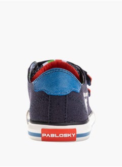 Pablosky Boys Colourblock Sneakers with Hook and Loop Closure  - Image 3
