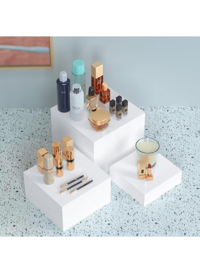TPGP Buffet Risers, 3Pcs Acrylic Buffet Riser Stands, Dessert Display Stands, Cubic Stand For Cupcakes, Candy, Brunch, Collection, Jewellery, Weddings And Parties - Image 2