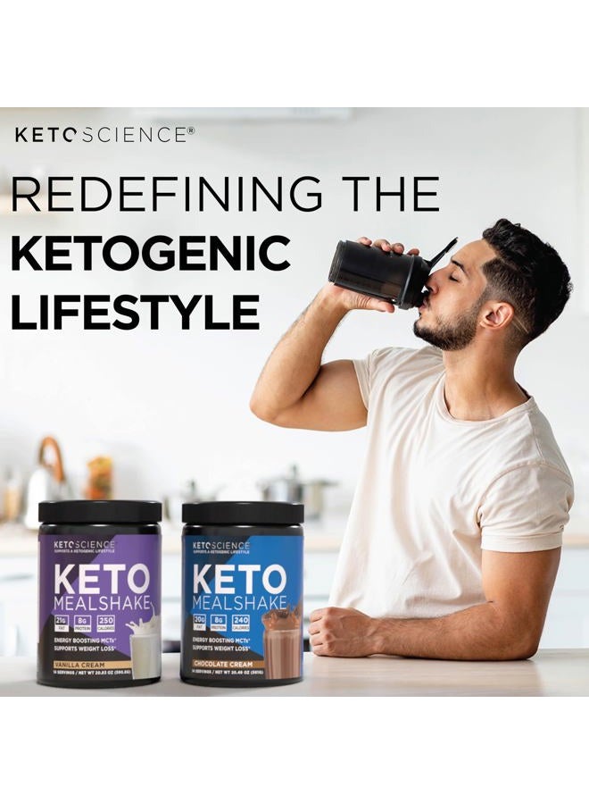 Keto Science مكمل غذائي من كيتو ساينس - مشروب وجبة كيتوني بالشوكولاتة، غني بالدهون الثلاثية متوسطة السلسلة والبروتين، محشو بالكولاجين والفيتامينات والمعادن، مناسب للكيتو والباليو، لفقدان الوزن، (14 حصة)، 20.49 أونصة - Image 5