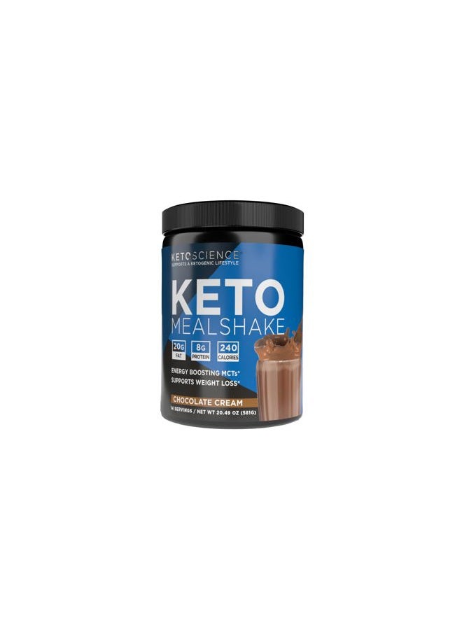 Keto Science مكمل غذائي من كيتو ساينس - مشروب وجبة كيتوني بالشوكولاتة، غني بالدهون الثلاثية متوسطة السلسلة والبروتين، محشو بالكولاجين والفيتامينات والمعادن، مناسب للكيتو والباليو، لفقدان الوزن، (14 حصة)، 20.49 أونصة - Image 1