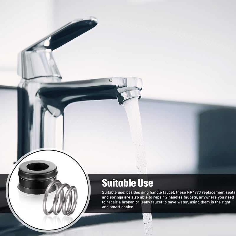 Hotop RP4993 Replacement Seats and Springs RP4993 Faucet Repair Seat Spring Kit Faucet Stem Assembly Repair Kit Compatible with Faucet Repair Kit (8 Pieces) - Image 5