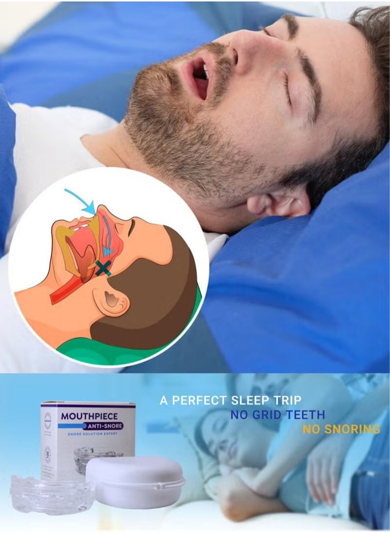 Ocean - Anti-Snoring Mouth Guard Adjustable Mouthpiece Night Time Teeth Mouthguard Sleeping Bite Guard for Bruxism and Stop Snoring Custom Molding Adjustability, Snoring Reduction Aid for Men and Women - Image 1