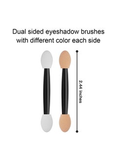 Cuttte Eyeshadow Applicators Makeup Brushes60Pcs Disposable Eyeshadow Brush Dual Sides Eye Shadow Applicator Sticks 2.44 Inch Eye Makeup Applicators Black  - Image 2