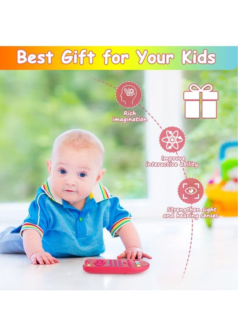 Y&D TV Remote Control Toy Early Education for 6 Months Toddlers Kids Provides Musical Play of Light and Sound Numbers Learning Come with 3 Language Models - Image 2