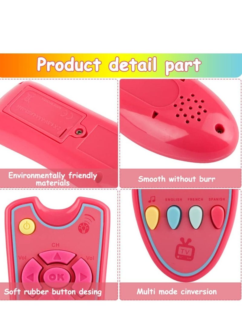 Y&D TV Remote Control Toy Early Education for 6 Months Toddlers Kids Provides Musical Play of Light and Sound Numbers Learning Come with 3 Language Models - Image 4