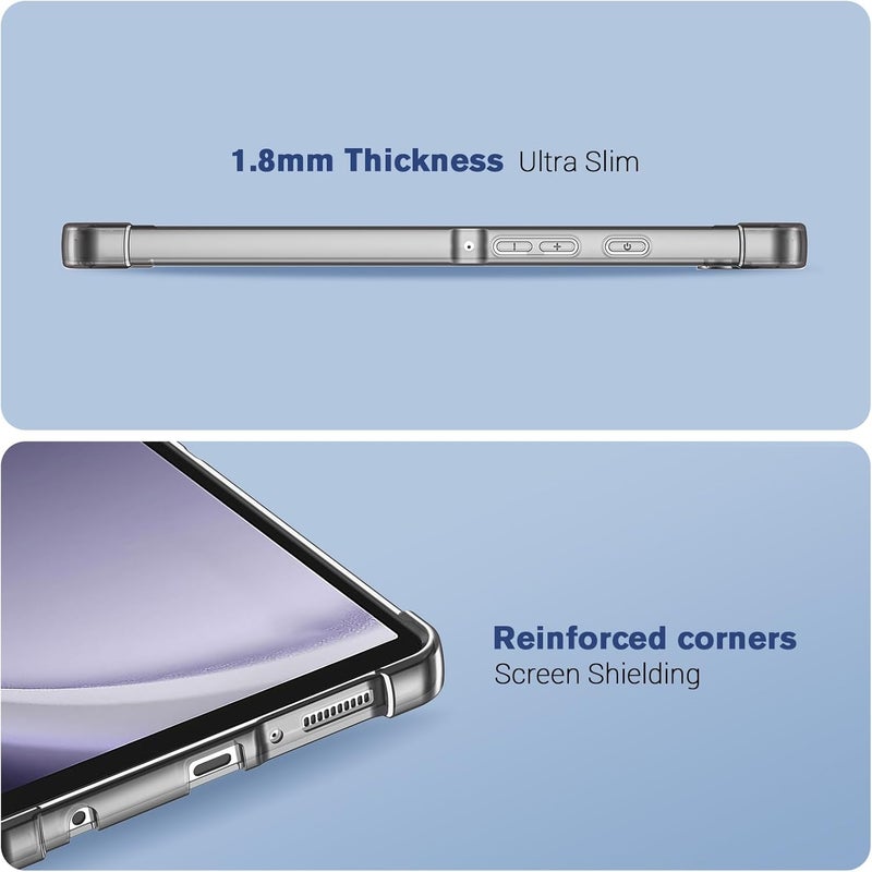 Procases Clear Case For Galaxy Tab A9 8.7 Inch 2023, Slim Light Transparent Cover For Tab A9 8.7" Sm-X110/X115/X117 -Tinted Black - Image 5