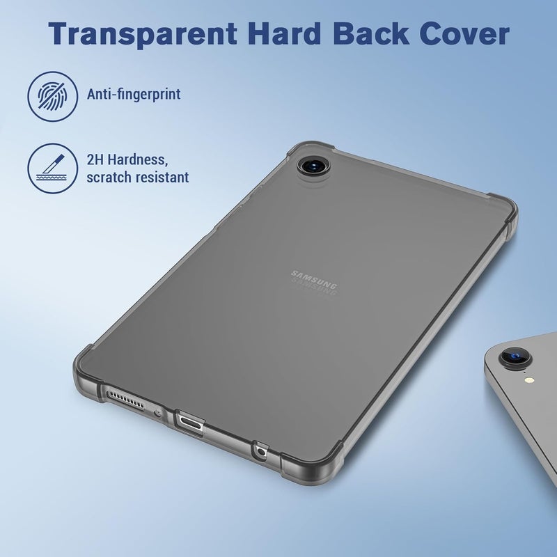 Procases Clear Case For Galaxy Tab A9 8.7 Inch 2023, Slim Light Transparent Cover For Tab A9 8.7" Sm-X110/X115/X117 -Tinted Black - Image 3
