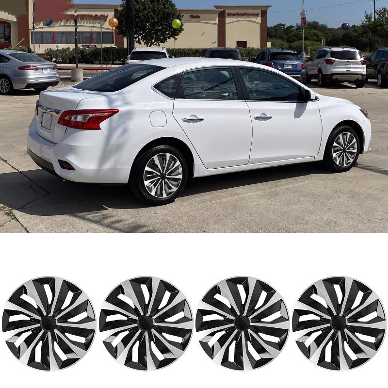 DREAMOTOR 16 inch Hubcaps Set of 4, Automotive Wheel Tire Covers, Wheel Rim Cover Compatible/Replacement with Toyota Volkswagen VW Chevy Nissan Sentra Honda Civic Accord Dodge Ford Kia Cadillac Scion - Image 1