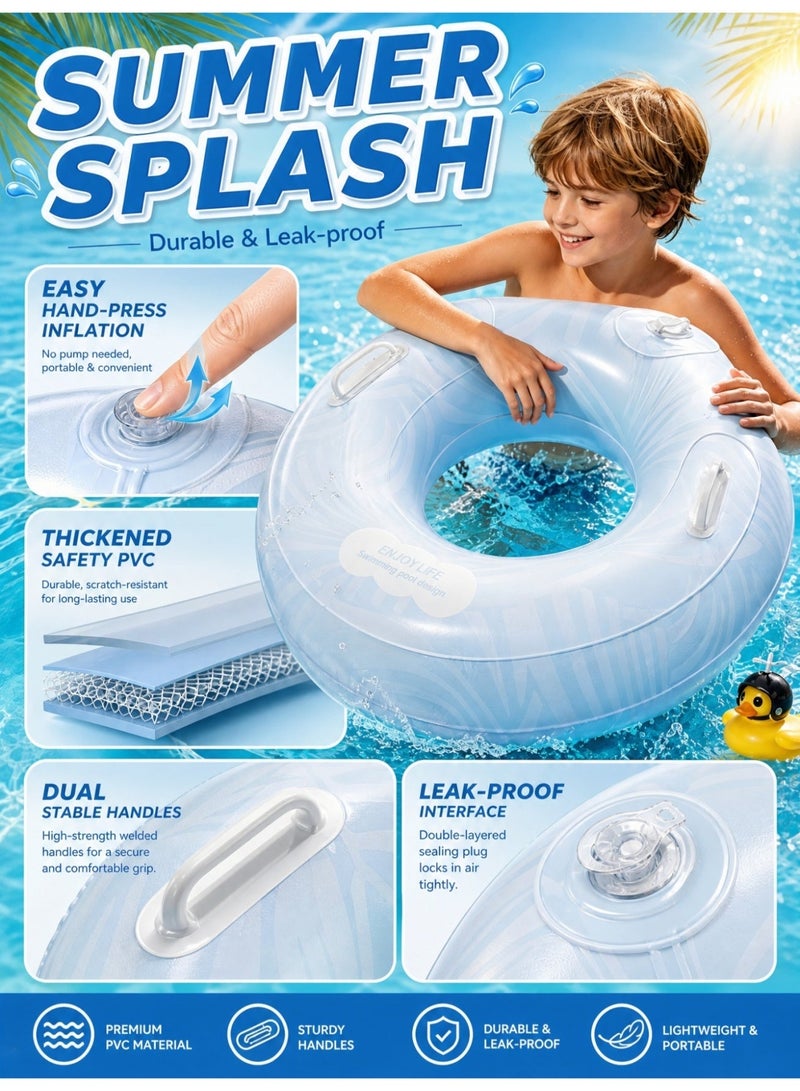 BS Children's Swim Ring | Toddler Pool Ring with Side Handles | Safe, Extra-Thick Floating Aid | Suitable for Children Aged 3–7 | Portable Outdoor Baby Water Play Ring. - Image 3