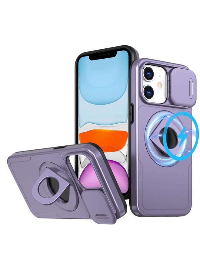 S-TOP Case For iPhone 11 Camshield MagSafe Ring Holder Armor Phone Case - Image 1