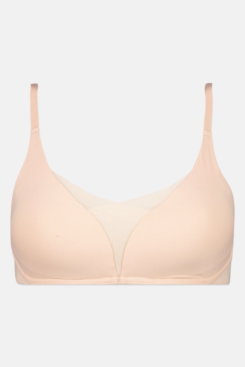 TRIUMPH حمالة صدر مبطنة بسيطة للنساء، بيج - Image 1
