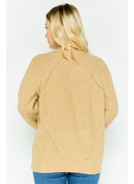 Pepe Jeans Women Knitted Long Sleeve Sweater, Beige  - Image 3