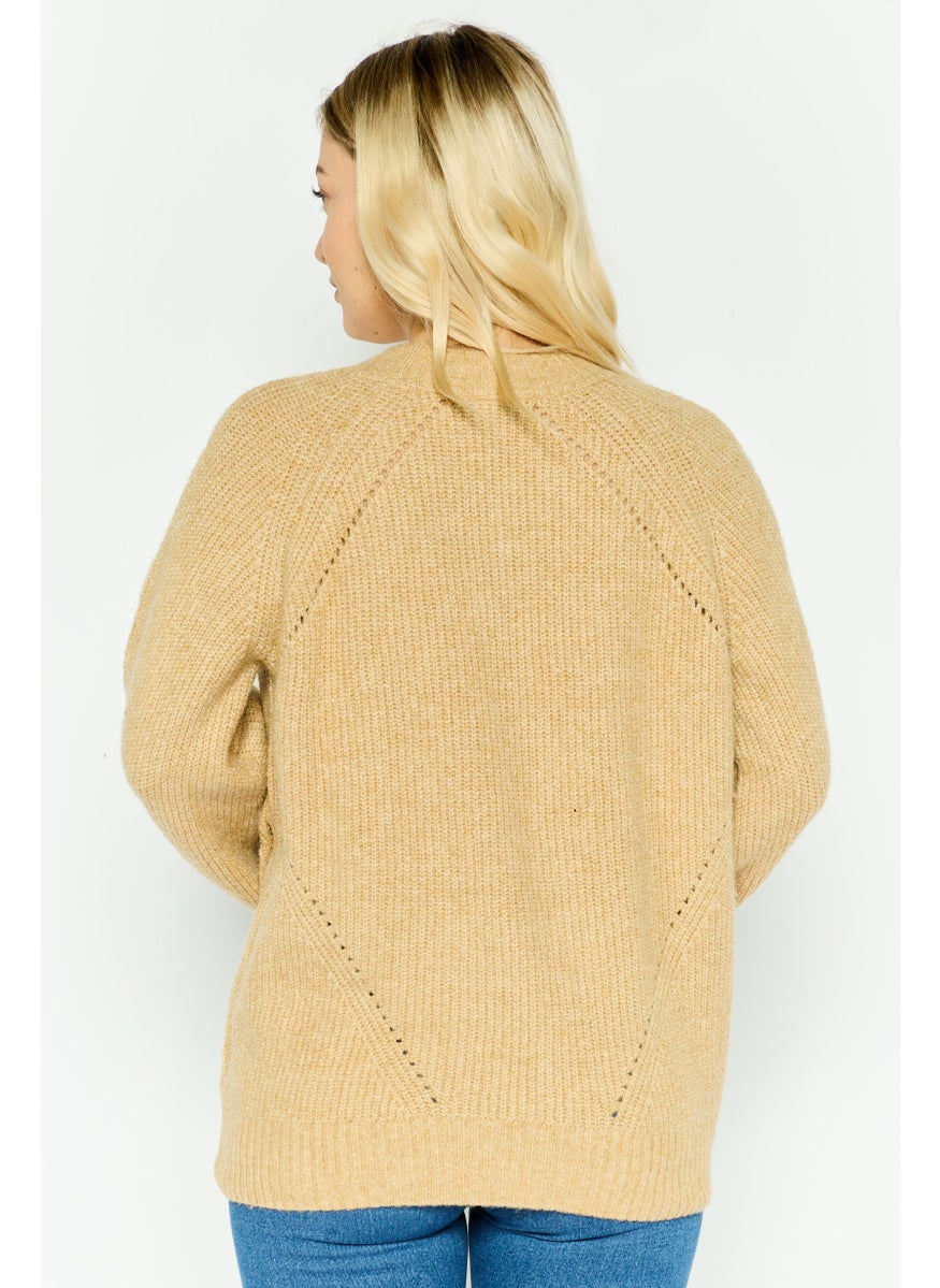 Pepe Jeans Women Knitted Long Sleeve Sweater, Beige  - Image 3